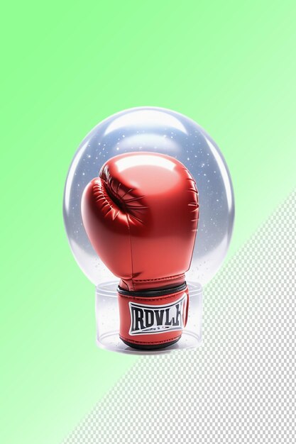 A red boxing glove with the word  ped  on it