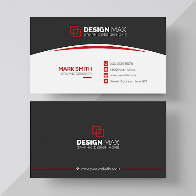 Red Business Card 