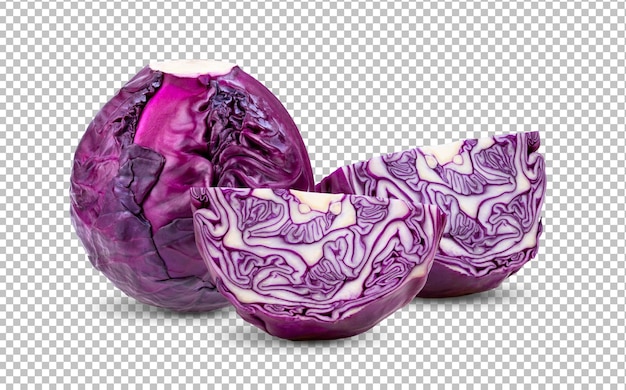 PSD red cabbage isolated on alpha layer