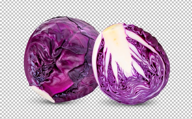 PSD red cabbage isolated on alpha layer