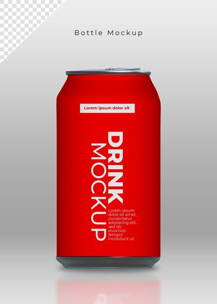 Red can bottle template