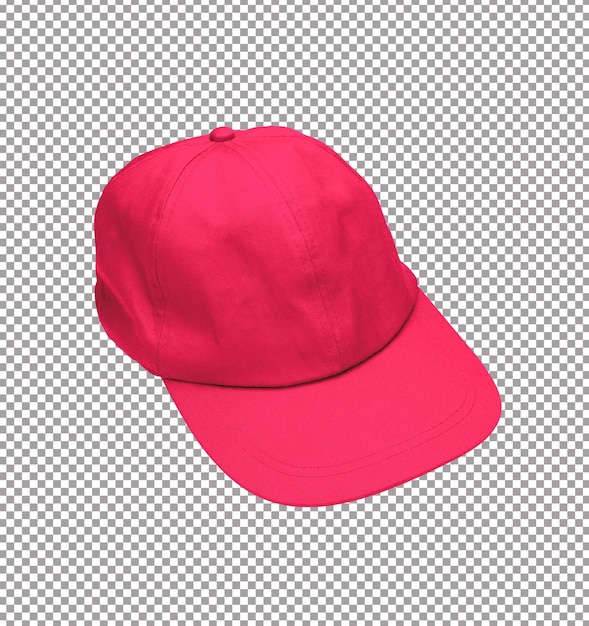 PSD red cap isolated on white