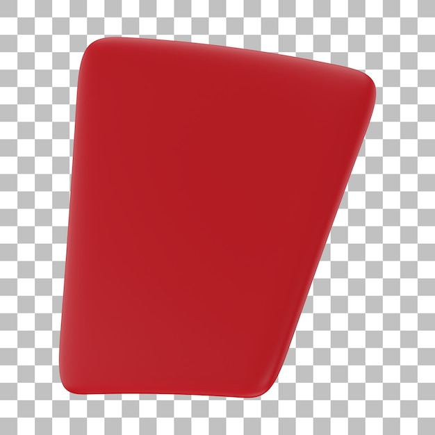 Illustrazione 3d del cartellino rosso