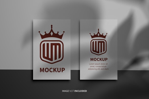 Red card business logo mockup psd