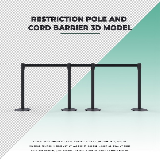 PSD red carpet restriction pole and cord barrier