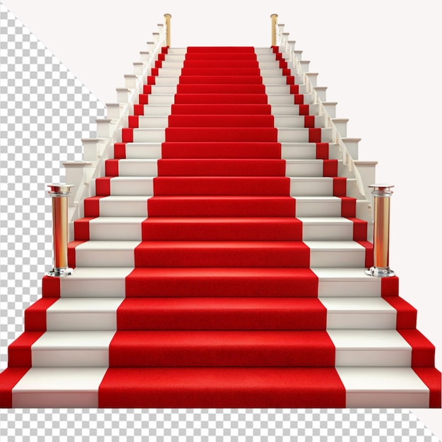 PSD red carpet on transparent background