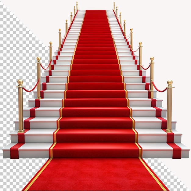 PSD red carpet on transparent background