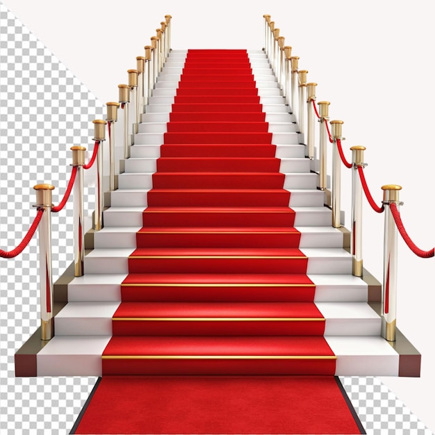 PSD tappeto rosso su sfondo trasparente