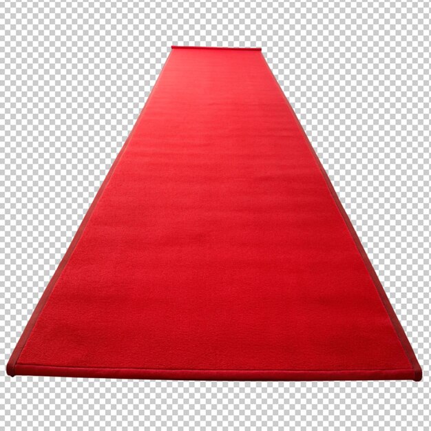 PSD tappeto rosso su sfondo trasparente
