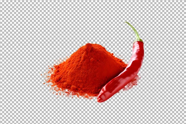 PSD red cayenne pepper isolated on transparent background