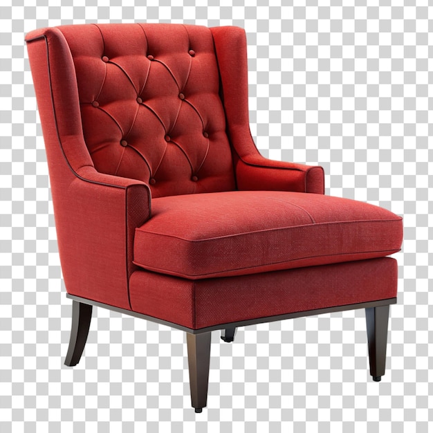 PSD a red chair isolated on transparent background