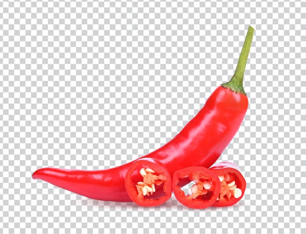 Red chili Heaps of red chopped chili peppers isolated photo premium psd