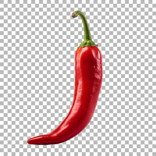 PSD red chili on transparent background