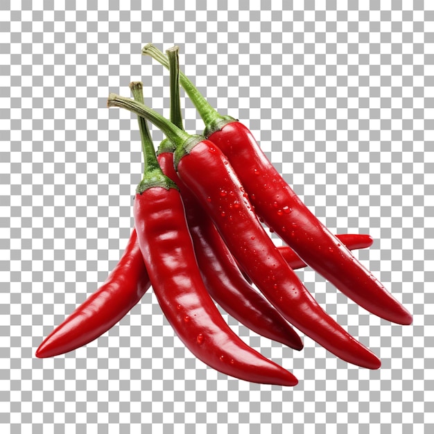 PSD red chili on transparent background