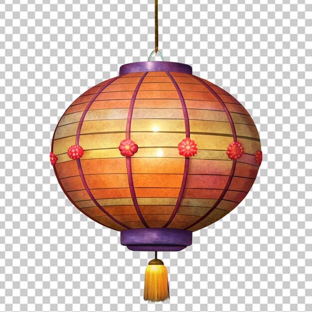 PSD red chinese decorative lantern