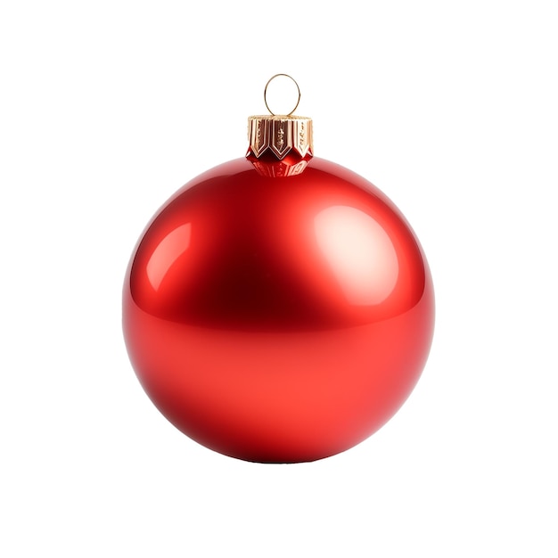 PSD red christmas ball on a transparent or white background