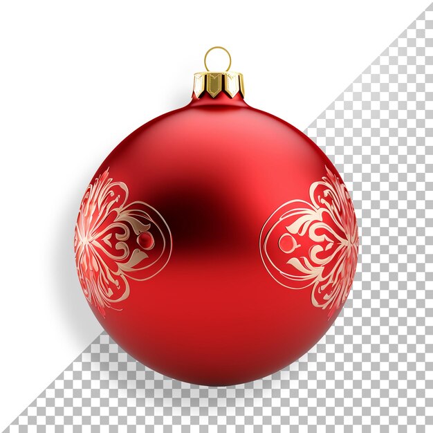 PSD red christmas sphere in 3d