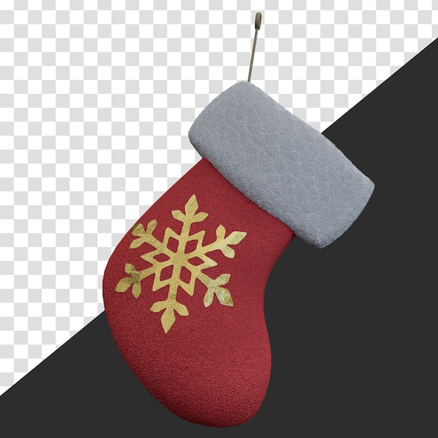 PSD red christmas stocking