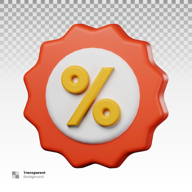 A red circle with a percent sign on it