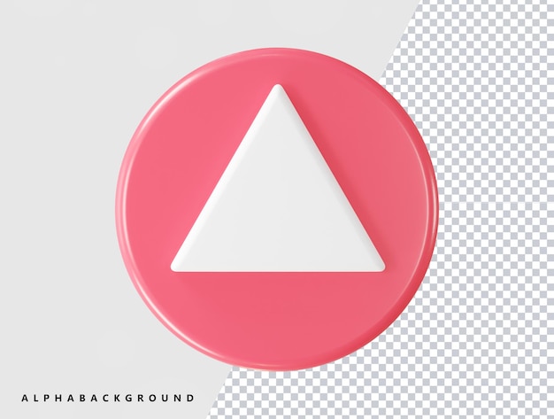 PSD a red circle with a triangle on it