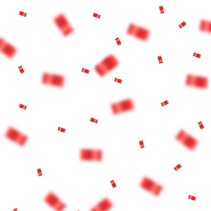 PSD red confetti element celebration design hut indonesia flag element confetti
