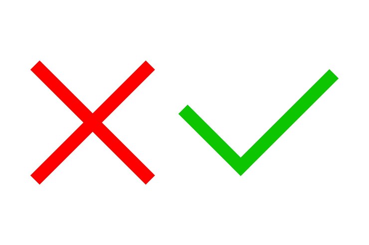PSD red cross mark and green check mark set design psd
