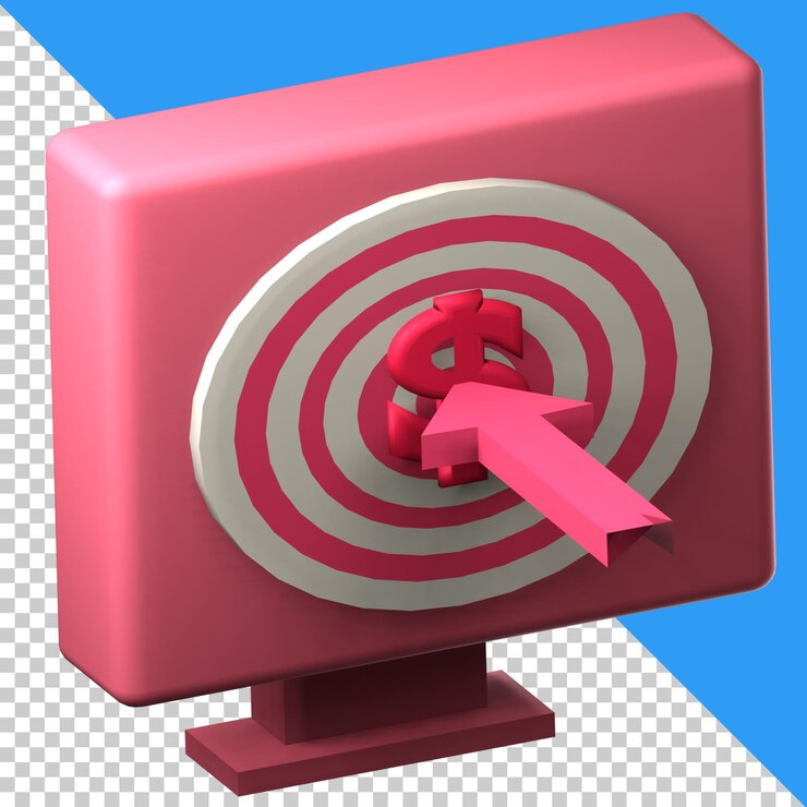 PSD a red cube with a dollar sign in the middle of it