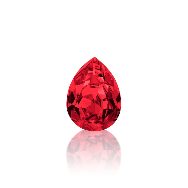 PSD red dazzling diamonds on transparent background