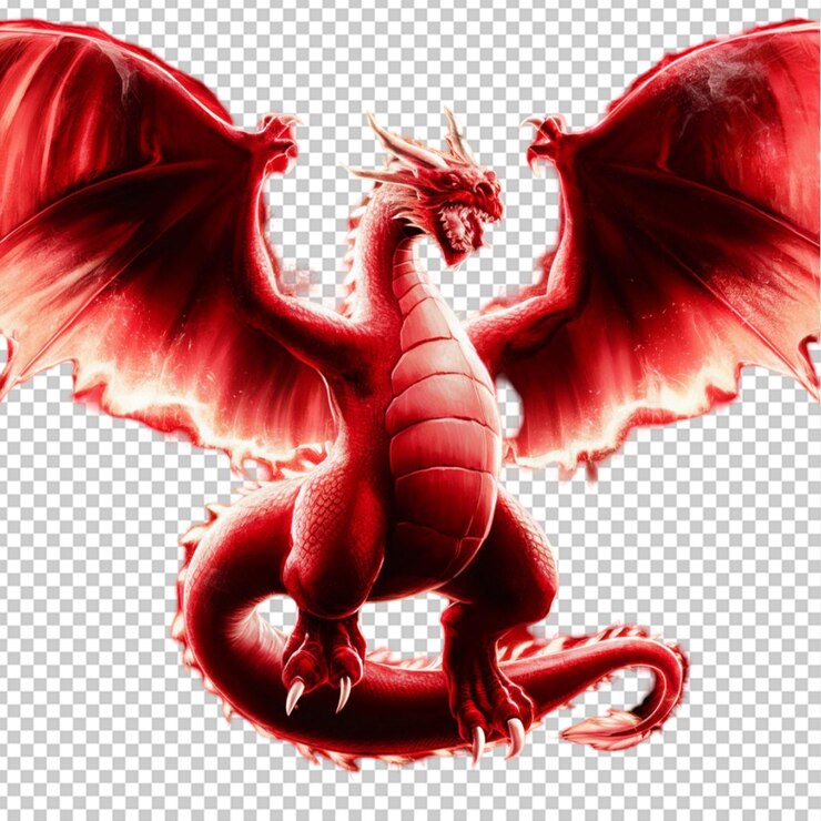 PSD a red dragon