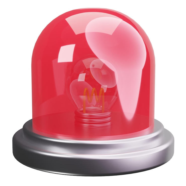 PSD red emergency siren