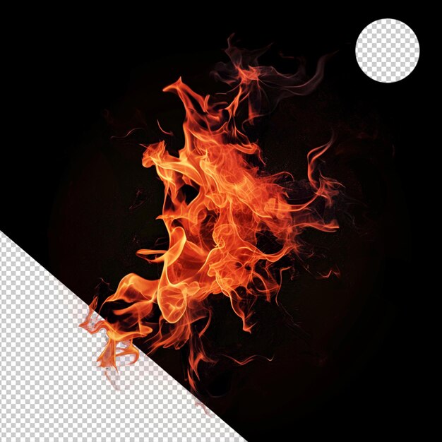 Premium PSD | Red fire burning png