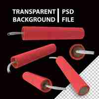 PSD red firecracker png