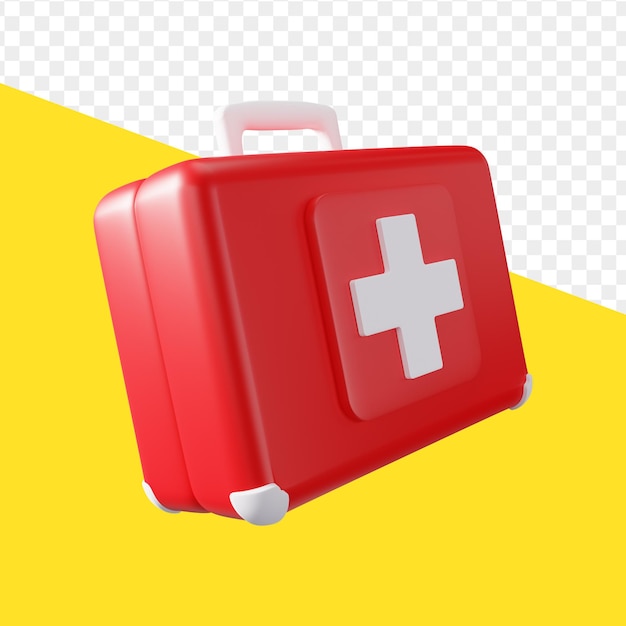 Red first aid bag