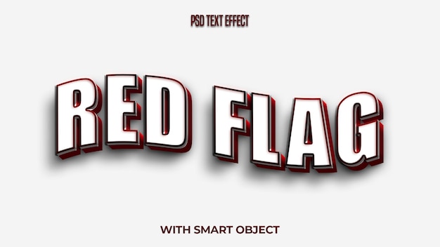 Red flag text style effect