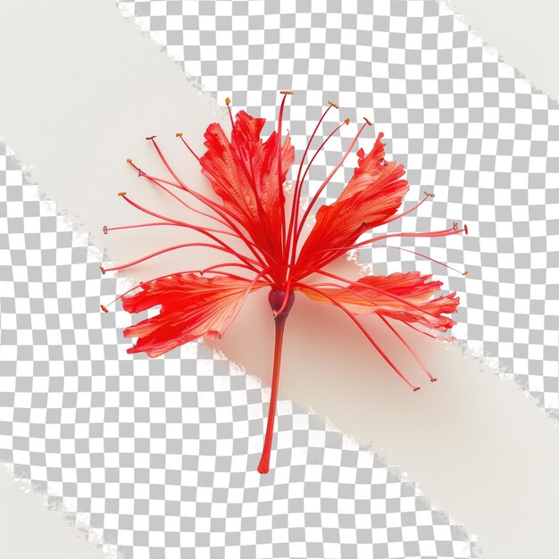 PSD a red flower is on a white background with the words quot a quot on it quot