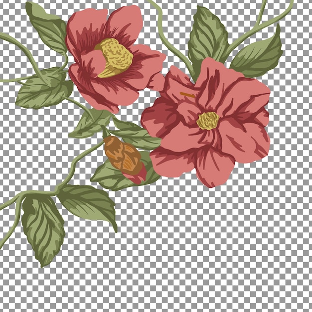 PSD red flowers