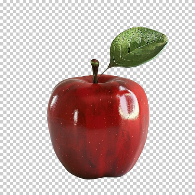 PSD Красное свежее яблоко, выделенное на прозрачном фоне