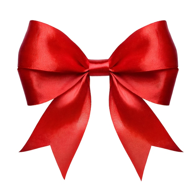 PSD red gift bow