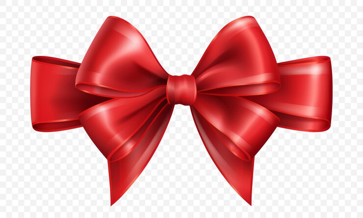 PSD red gift box with golden ribbon and bow psd