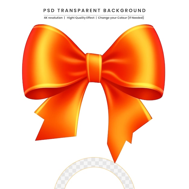 PSD red gift ribbon and bow