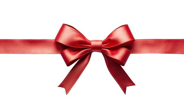 PSD red gift ribbons with bow