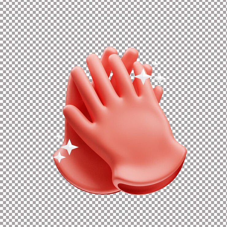 PSD a red glove rendered file