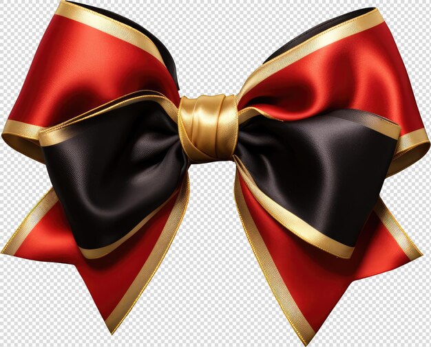 Red golden bow ribbon decoration gift realistic assets issolated