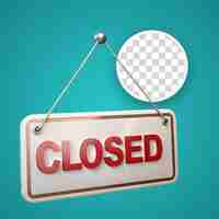 PSD red gradient 39sorry we39re closed39 signboard