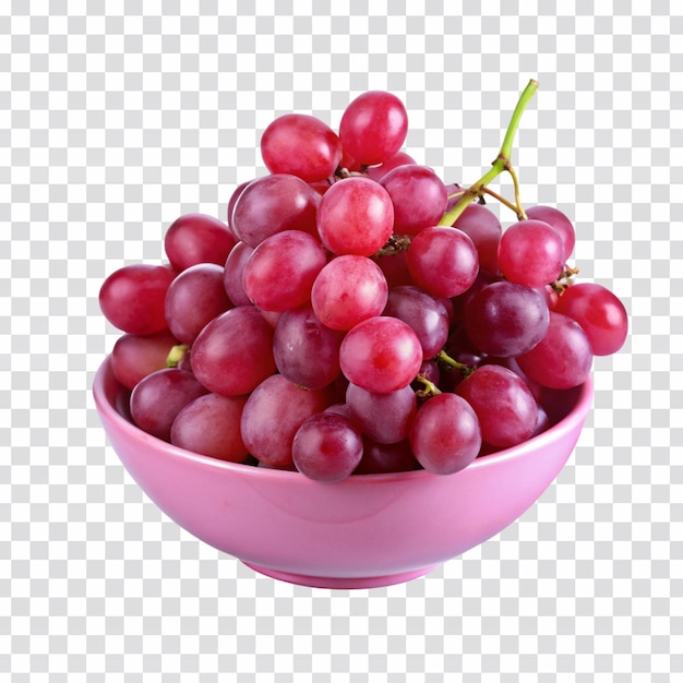 Red Grapes isolated on transparent background