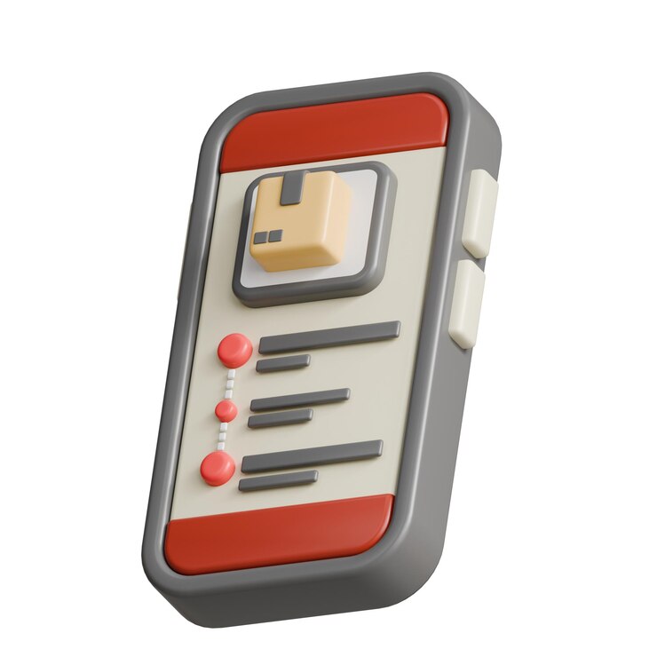 PSD a red and gray cell phone with a red and gray panel with a red button