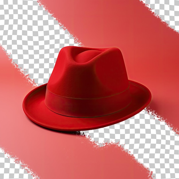 Красная шляпа изолирована на прозрачном фоне