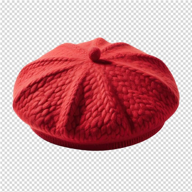 PSD a red hat with a pattern on it