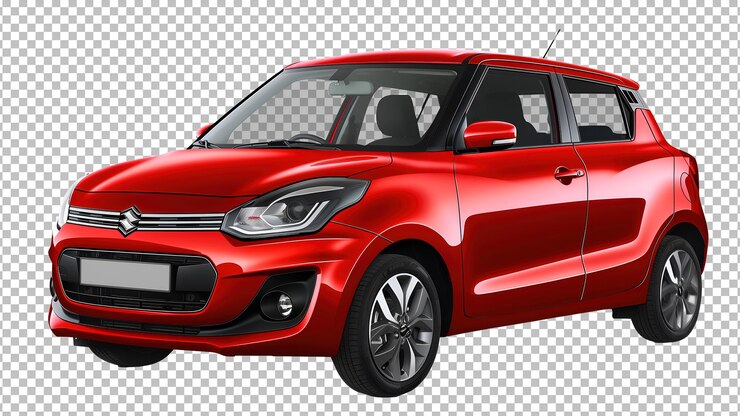 Red Hatchback Front View