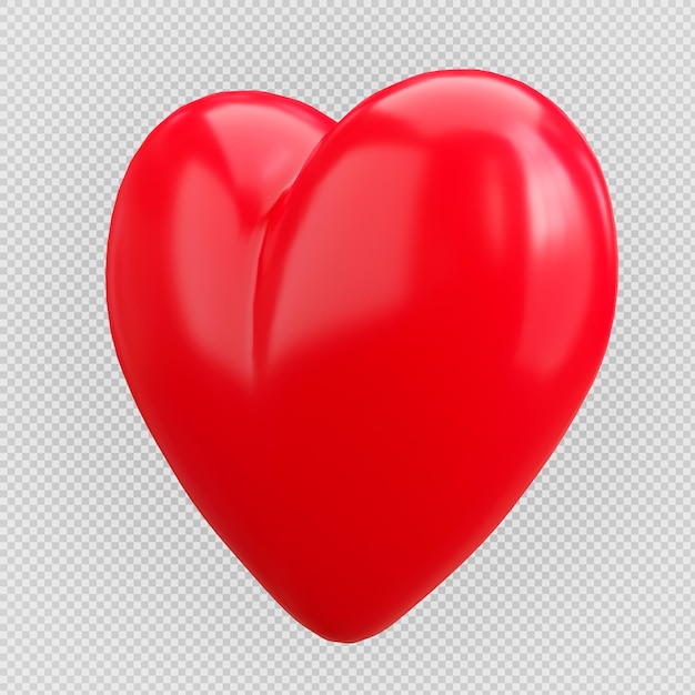 Red heart 3d icon